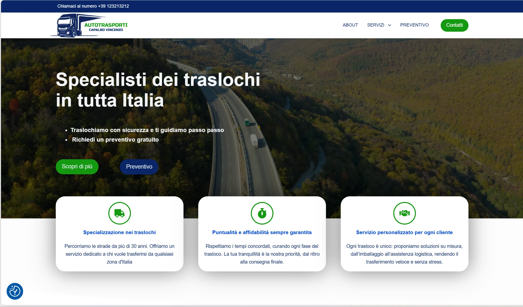 Autotrasporti Capalbo Website Preview